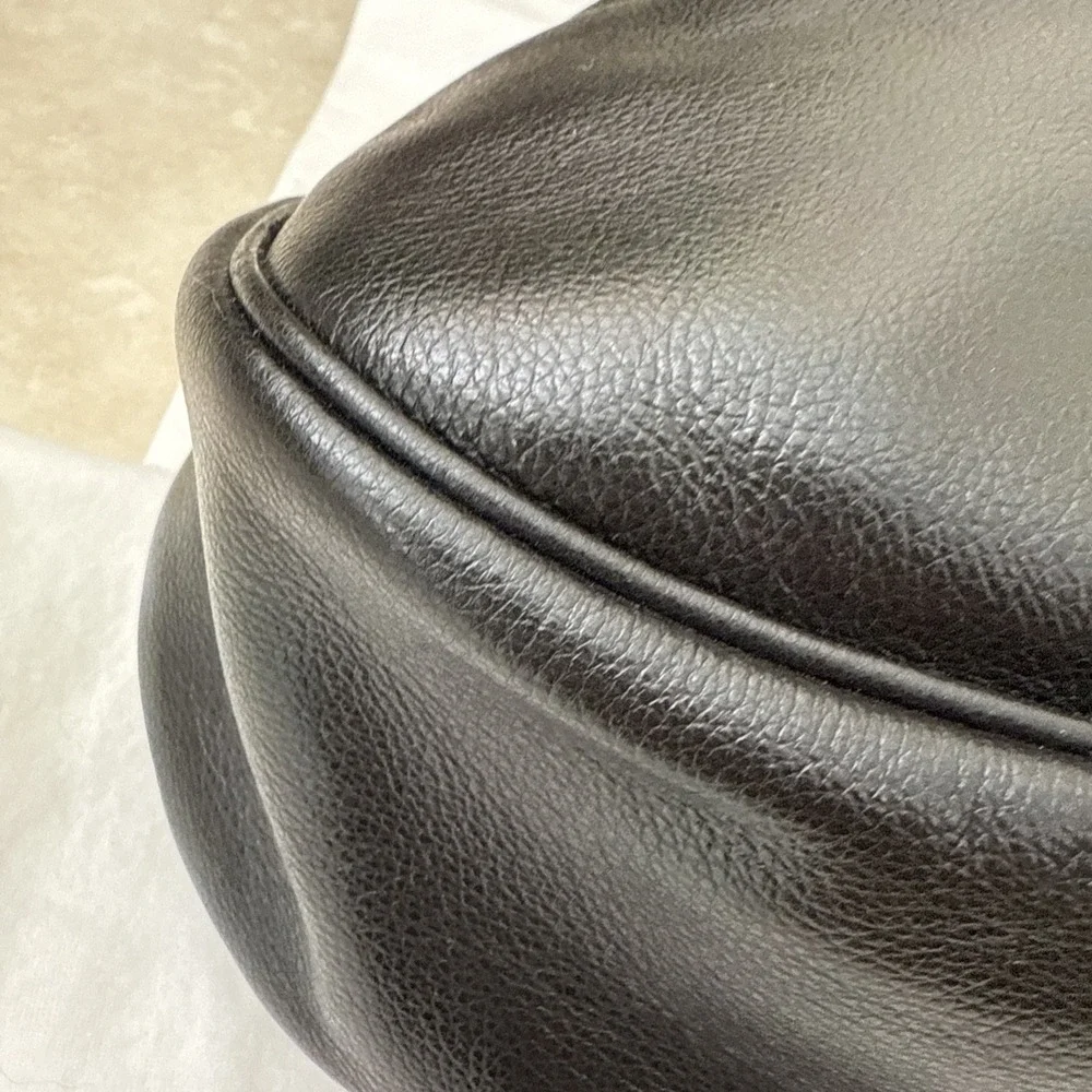 NWT PRADA Black Glace Calf Leather Shopping Tote Bag Purse ALL INCLUSIVE COA BAG - Picture 9 of 16